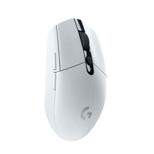 Logitech G305 LIGHTSPEED Wireless Gaming Mouse, Hero 12K Sensor, 12,000 DPI, Lightweight, 6 Programmable Buttons, 250h Battery Life, On-Board Memory, PC/Mac - White