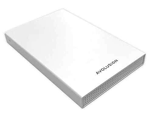 Avolusion HD250U3-WH 1TB USB 3.0 Portable External Gaming Hard Drive - White (for PS5, Pre-Formatted)