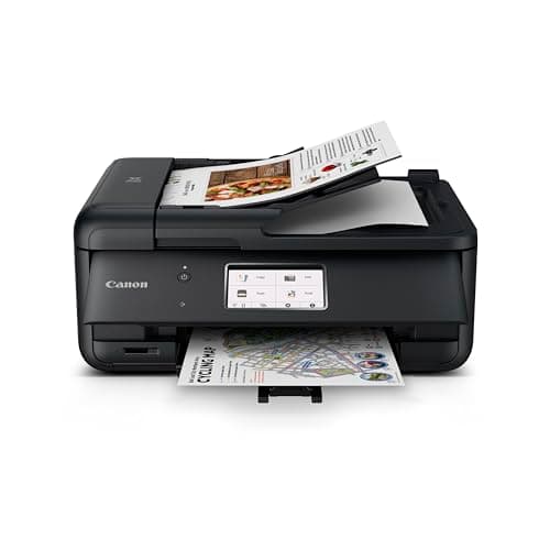 Canon PIXMA TR8620a - All-in-One Printer Home Office|Copier|Scanner|Fax|Auto Document Feeder | Photo, Document | Airprint (R), Android, Black, Works with Alexa