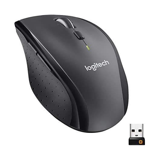 Logitech M705 Marathon Wireless Mouse, Gaming Mouse Wireless, 2.4 GHz USB-A Receiver, 5-Programmable Buttons, 3-Year Battery, PC, Mac, Laptop, Chromebook - Black