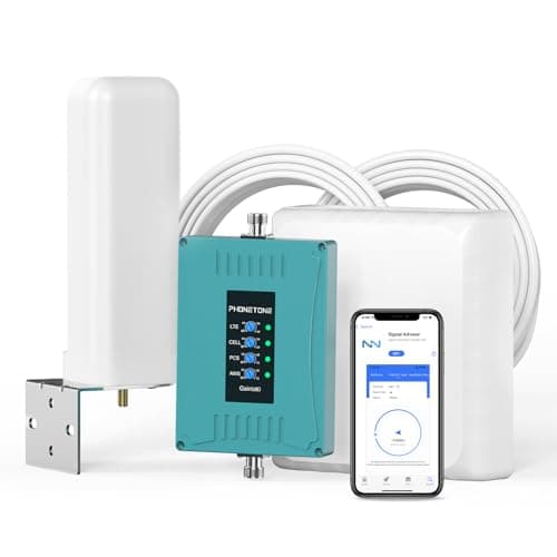 Cell Phone Booster for Home/RV/Metal Building,Cellular Signal Repeater Boosts 5G 4G LTE & 3G Signals on Band 2 4 5 12 13 and 17, Supports Verizon, AT&T, T-Mobile & More | FCC Approved