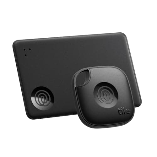 Tile by Life360 Starter Pack - Bluetooth Trackers and Item Finders for Keys, Wallets & More. Both iOS and Android Compatible. Phone Finder. 2-Pack (Black Mate/Slim)