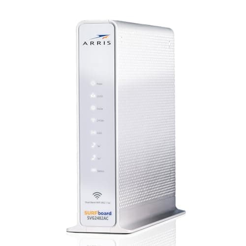ARRIS SURFboard SVG2482AC DOCSIS 3.0 Cable Modem & AC2350 Wi-Fi Router , Comcast Xfinity Internet & Voice , Four 1 Gbps Ports , 2 Telephony Ports for Digital Voice , Up to 800 Mbps