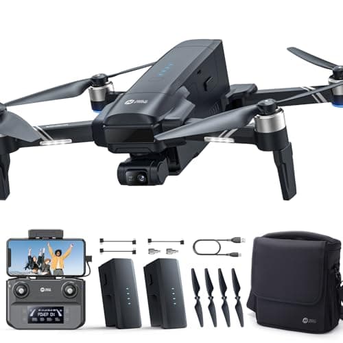 Holy Stone HS600D Drone with Camera for Adults 4K/30fps Video, 48MP/8K Photo, 3-Axis Gimbal with EIS, Level-6 Wind Resistance, 80-Min Flight Time, 6KM Long-Range Transmission, Smart Track, QuickShots