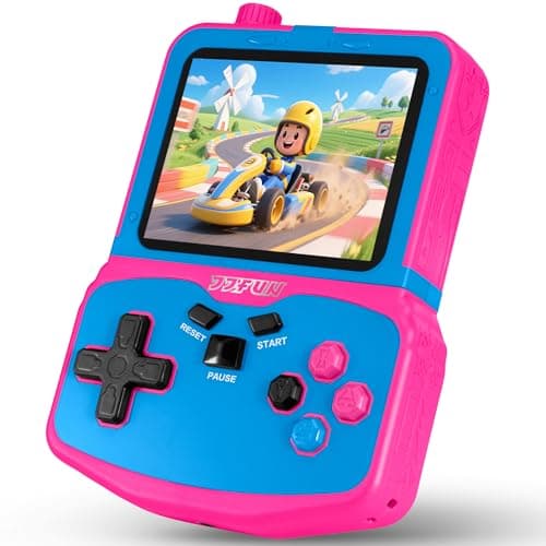 Handheld Game Console for Girls, 220 Retro Games Built-in, 3.5'' HD IPS Screen, Rechargeable Mini Portable Video Game Player for Travel & Car Trips, Gift for Kids (Rose Red)