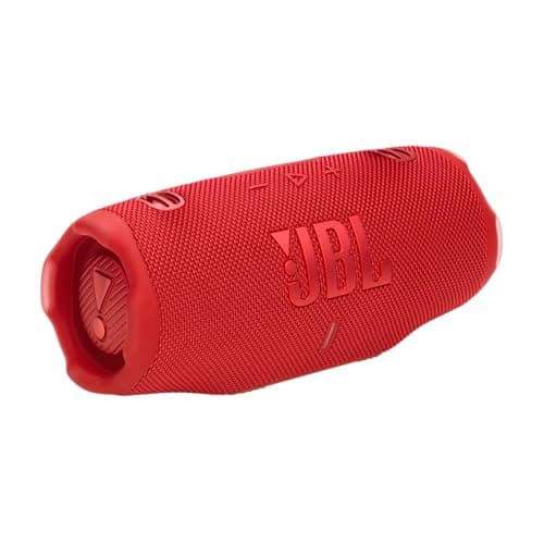 JBL Charge 6 - Portable Waterproof & Drop-Proof Bluetooth Speaker, Bold Pro Sound with AI Sound Boost, 28Hrs of Playtime, Built-in powerbank & Comes with a Sturdy/Removable Carrying Strap (Red)