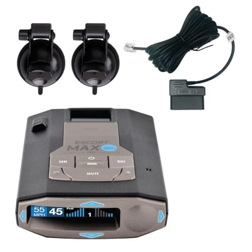 Escort MAX 360c Radar Detector with Extra Mount & OBDII Cord Bundle