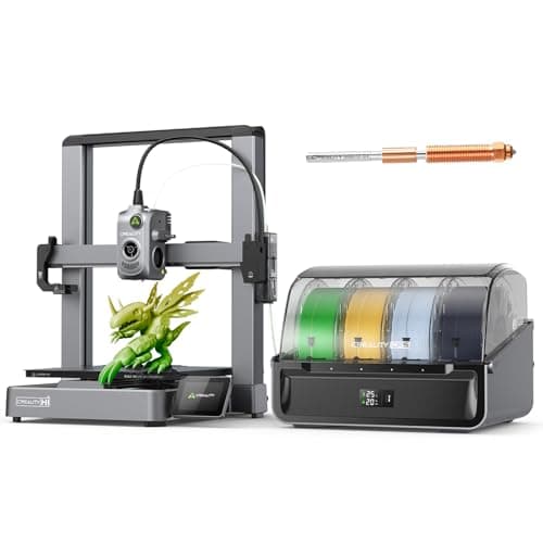 Creality Hi Combo(A) 3D Printer, 4-Color CFS System, Auto RFID Filament Detection, 500mm/s Speed, All-Metal Frame, 260x260x300mm Build Volume, Smart Cloud Control