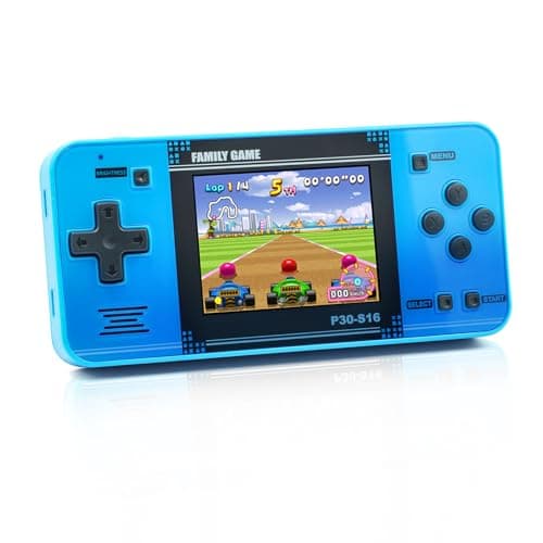 Handheld Game for Kids -Preloaded 220 Retro Video Games, Portable Gaming Player with Rechargeable Battery 3.0" LCD Screen, Mini Arcade Electronic Toy Gifts for Boys Girls (Blue)