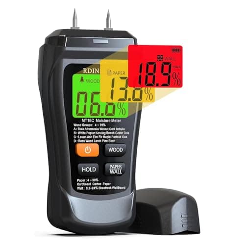 Moisture Meter for Drywall, Wood Moisture Meters for Walls, Floor Humidity Detector, Lumber Firewood Moisture Meter for Wood, Like Hardwood and Softwood