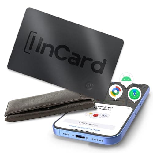 Wallet Tracker (Both iOS and Android) IP68 Bluetooth Smart Finder Card GPS Tracker for Bags Passport Works with Apple Find My (Apple MFi Certified) & Google Find My Device - Over 5 Year Battery Life