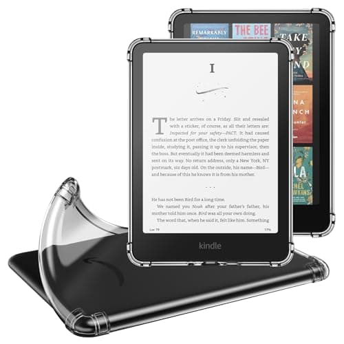 MoKo Case for All-New 7" Kindle Paperwhite (12th Generation-2024) and Kindle Colorsoft Signature Edition 2024, Ultra Thin Clear Flexible Transparent TPU Skin Bumper Back Cover Shell, Clear