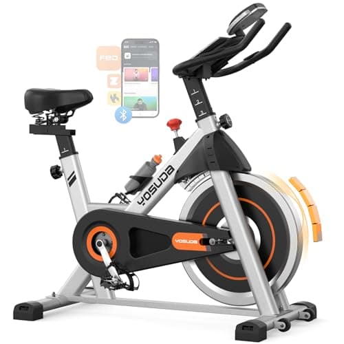 YOSUDA Indoor Cycling Bike Stationary - Cycle Bike with Ipad Mount &Comfortable Seat Cushion (Gray)
