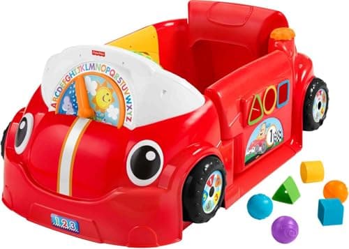 Fisher-Price Baby Toy Laugh & Learn Crawl Around Car Red Activity Center with Educational Music & Lights for Infants Ages 6+ Months (Amazon Exclusive)