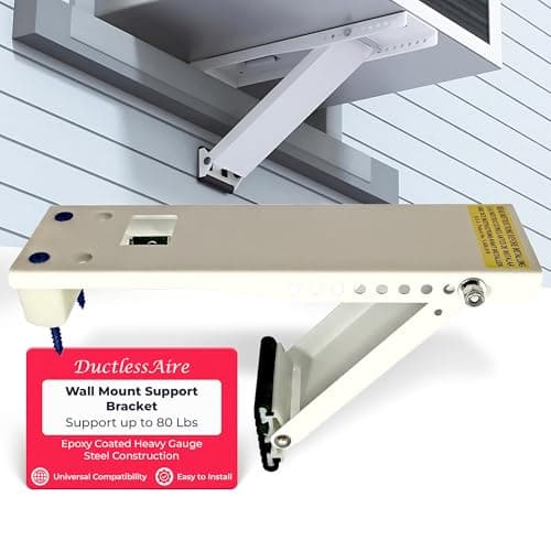 DuctlessAire DA-80 Wall Mount Support Bracket - Heavy Duty Air Conditioner Support Brackets - Air Conditioner Window Unit, Mini Split, HVAC Brackets - Outdoor Wall Mounted Window AC Bracket (80 lbs)