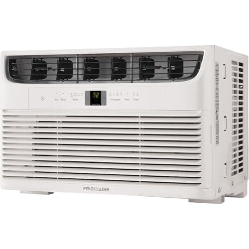 Frigidaire 6,000 BTU Window Air Conditioner and Dehumidifier, 115V, Cools up to 250 Sq. Ft. for Apartment, Dorm Room, Small/Medium Rooms, with Remote Control, White