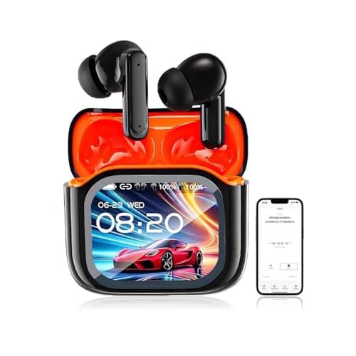 AI Translation Earbud,Spanish & English Live Translation,AI 2025 New 6.0 Pro NE20 Translation Earbuds,LCD Touch Screen,Intelligent Noise Reduction,Suitable for Travelling,Suitable for business use