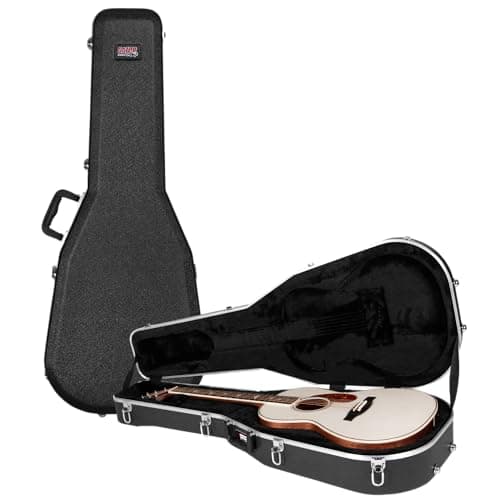 Gator Cases Lightweight ABS Molded Hardshell Case for Parlor Style Guitars, (GC-PARLOR)