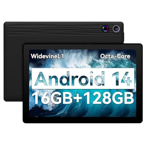 UGRIHACH Tablet, Android Tablet 10.95",16GB RAM 128GB ROM 1TB Expansion, Octa-Core, Android 14, 1280x800 FHD, Dual Camera, WiFi6, BT5.3, 6800mAh Battery