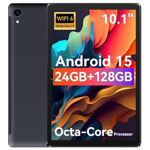 URAO Tablet,10.1" Android Tablet with Octa-core Processor 24GB RAM 128GB ROM HD IPS Touchscreen 8H Battery, Wi-Fi 6, BT 5.0, Dual Camera, Android 15 Tablets 2025