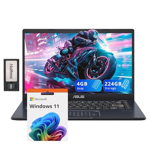 ASUS 14" FHD Laptop, Intel Pentium N6000 Processor, 4GB RAM, 224GB Storage(64GB eMMC+160GB Docking Station Set), Intel UHD Graphics, Webcam, Bluetooth, Win 11, Star Black