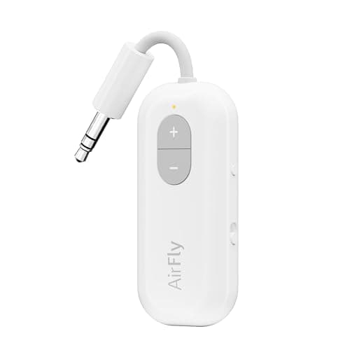 Twelve South AirFly SE | Bluetooth Wireless Audio Transmitter Adapter for AirPods/Headphones, 20+ Hr Battery, Works with 3.5mm aux Jacks on Airplanes, TVs, Gym Equipment, and Travel