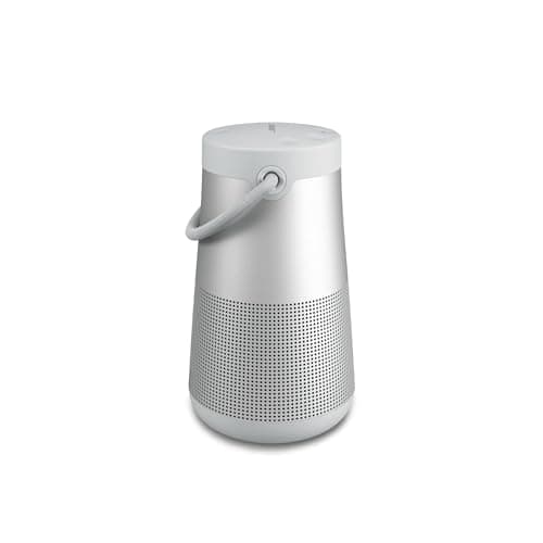 Bose SoundLink Revolve+ (Series II) Bluetooth Speaker, Portable Speaker with Microphone, Wireless and Water Resistant with 360 Degree Sound, Long Lasting Battery and Handle, Silver