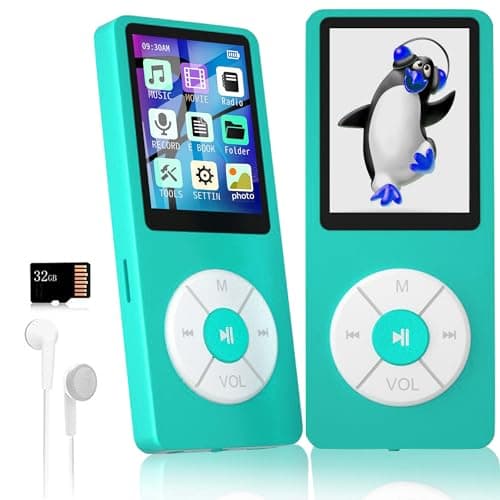 MP3 Player with 32GB TF Card,Built-in HD Speaker,Portable HiFi Music Player with Video/Voice Recorder/FM Radio/Photo Viewer/E-Book Player for Kids