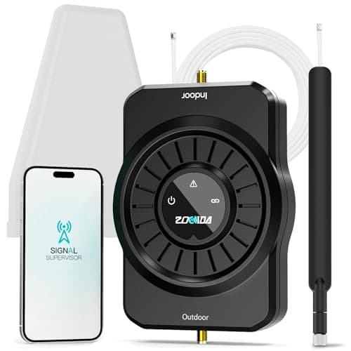 2025 Latest Cell Phone Booster for All U.S. Carriers, Boosts 5G 4G LTE 3G, Cell Phone Signal Booster for Home and Office, 72dB High Gain Antennas, Verizon, AT&T, T-Mobile, App Support FCC Approved