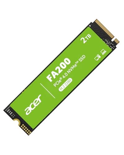 acer FA200 NVMe Gen4 SSD 2TB, PCIe 4.0, M.2 2280, Read Speeds Up to 7200MB/s, Internal Solid State Drive for Laptop, Desktop PC and PS5 Upgrade - BL.9BWWA.125