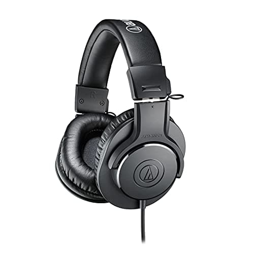 Audio-Technica ATH-M20x Professional Studio Monitor Headphones, Black
