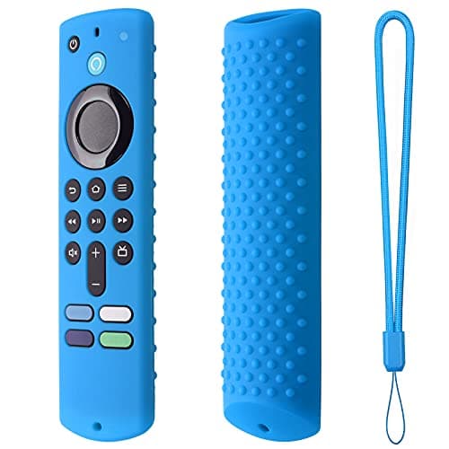 Hi Color Silicone Cover Compatible with 5.6 Inch Fire TV Stick (3rd Gen) Remote Firestick Remote Cover for Firesticksticktv Silicone Protective Case Sleeve(Sky Blue)