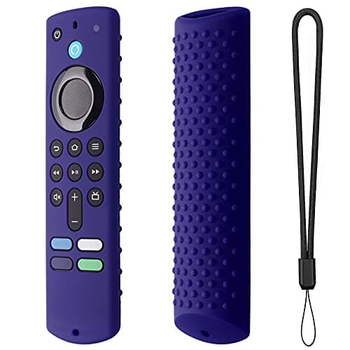 Hi Color Silicone Cover Compatible with 5.6 Inch Fire TV Stick (3rd Gen) Remote Firestick Remote Cover for Firesticksticktv Silicone Protective Case Sleeve(Midnight Blue)