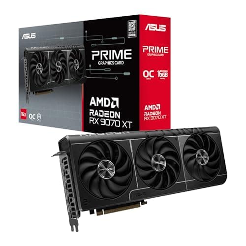ASUS Prime Radeon™ RX 9070 XT OC Edition Graphics Card (PCIe 5.0, HDMI/DP 2.1, 2.5-Slot Design, axial-tech Fans, Dual Ball Fan Bearings, Dual BIOS, ASUS GPU Guard)