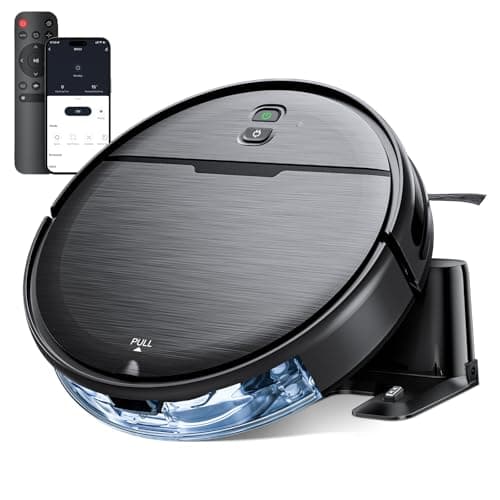 Robot Vacuum and Mop Combo with APP/Voice/Remote Control, 2 in 1 Vacuuming & Mopping Robot, Schedule, Strong Suction, Tangle-Free, Slim & Quiet, for Homes with Pets, Low Pile Carpet & Hard Floors