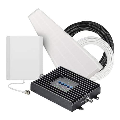 SureCall Fusion4Home Cell Phone Signal Booster up to 5000 sq ft, Includes Upgraded RG-11 Cable, Boosts 5G/4G LTE, Home & Office, Multi-User, All Carriers, FCC Approved
