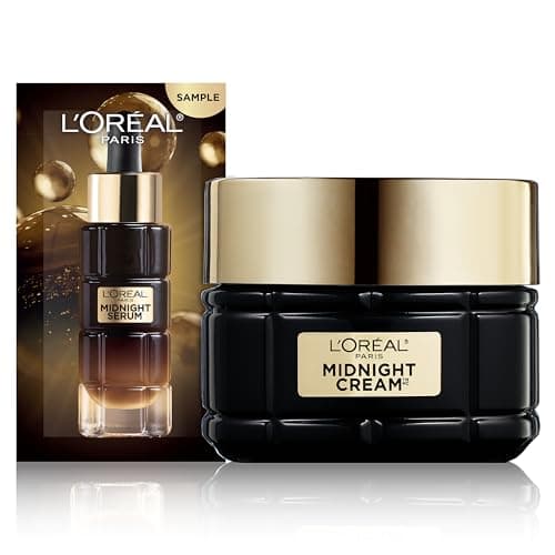 L'Oreal Paris Age Perfect Anti-Aging Midnight Cream, Face Moisturizer to Reduce Wrinkles and Firm Skin, 1.7oz + Serum Sample
