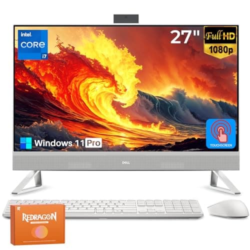 Dell 27 All in One Touchscreen Desktop Computer, 27" FHD IPS Touch Screen Display, Intel Core 7 150U, 32 GB DDR5, 1 TB SSD, NVIDIA GeForce MX570A GDDR6, Wi-Fi 6E, Wireless KB & Mouse, Windows 11 Pro