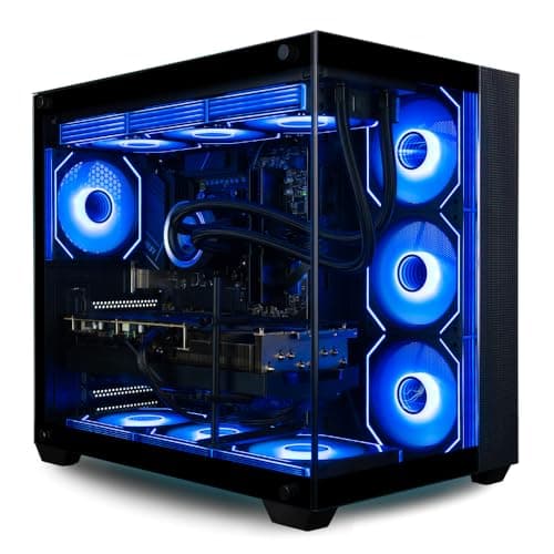 Panorama XL RTX 5090, 24-Core i9-14900KF, 128GB DDR5 RAM, 4TB Gen4 SSD + 6TB HDD, 360mm Liquid Cooled Gaming Desktop PC w/Windows 11 Pro, 3 Year Warranty, RGB KBM, Internal WiFi 6E, 3X DP, HDMI