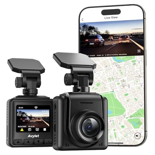 Dash Cam WiFi 2K, Car Camera with APP, External GPS, 1.5'' IPS Screen, Front Dash Camera for Cars, Mini Dashcams, WDR Night Vision, 24H Parking Monitor, Loop Recording, G-Sensor