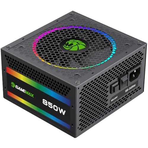 GAMEMAX 850W Power Supply, Fully Modular, 80 Plus Gold, ARGB SYNC with Motherboard, RGB-850 Pro